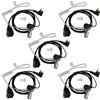 HYSHIKRA Covert Air Acoustic Tube Walkie Talkie Auricolare con PTT e Microfono Compatibile per Motorola GP300 CP040 DP1400 CLS1110 Radio bidirezionale (5 pezzi)