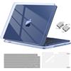 MOSISO Custodia Compatibile con MacBook Air 13 Cover M5 M4 M3 M2 2026-2022 A3449 A3240 A3113 A2681, 13,6'' display Case Supera Bellezza Naturale&Copritastiera&Pellicola&Tipo C, Cristallo Mezzanotte