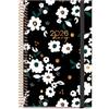 Miquelrius - Agenda 2026 vista settimanale, Simile A6+ (117 x 182 mm), Pianificazione settimanale, Copertina rigida cartone, Spirale, Chiusura elastica, Carta 80 g/m², ES-EN-PT, Noir garden