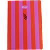 Mr. Wonderful Mr Wonderful - Quaderno A5 con pagine a righe - 40 pagine - quaderno - Rilegatura cucita - Righe rosa e rosse