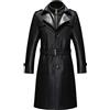 Dsimilarl Pelle Di Pecora Mens Giacca In Pelle Cappotti Giacca A Vento Plus Size 5XL Europeo Russia Maschio In Pelle Trench Cappotto