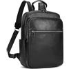 LUUFAN Zaino da uomo in vera pelle, casual, vintage, 14 pollici, zaino da viaggio e da esterno con custodia trolley, 8017H nero, Taglia unica