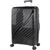 ITACA - Valigia Grande da Viaggio Rigide. Trolley Grande con 4 Ruote. Materiale PP Valigia Rigida Grande Resistente e Super Leggero - Robusta Valigia Grande Rigida XXL TSA, Nero