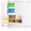FOHERE Mini Frigo Bar 46L, Frigorifero Piccolo, Silenzioso, Temperatura Regolabile, Porta Reversibile, Ripiani Rimovibili, Per applicazioni in Hotel, Casa, Ufficio, B&B, Bianco