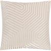 Paoletti Cuscino Evoke Velvet con imbottitura in piuma - Lussuoso cuscino decorativo quadrato con motivo a zig-zag e imbottitura (Ostrica - 45x45cm)
