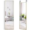 FANTASK Specchio da parete regolabile in altezza, 37 x 120 cm, specchio da porta, colore: oro