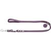 HUNTER Guinzaglio regolabile in pelle, colore viola, particolarmente resistente, regolabile in 3 posizioni, con portachiavi in pelle, made in Germany, dimensioni: 20/200