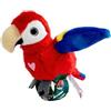 YesToys Happy Cocorito Rosso - Peluche parlante interattivo con suoni, canzoni e ali che si muovono - Pappagallo peluche con bracciale a scatto, per bambini 3+