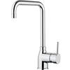Paini - Rubinetto Miscelatore Monocomando Cucina, Lavello, Cromato, Leva laterale con bocca U orientabile, Design moderno, interamente prodotto e lavorato in Italia