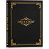 Lanpn Papà Raccontami la Storia della Tua Vita, Diario Voglio Sapere la tua Storia Papa 300+ Domande, Dad Story Book Journal Libro Ricordi di Padre Festa del Papà Compleanno Natale Regalo, Nero