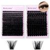 WENDY LASHES Ciglia Finte Individuali,468PCS 100D+200D Extension Ciglia Russe Soffici D-Curl 10-18mm Look Naturale Lash DIY Fai Da Te per Principianti(100D+200D-0.07D1018)