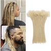 QIDESHENG 12 Inch Dreadlock Extensions Synthetic Hair 30Strands 0.8 Width Handmade Dreads Hair Extensions Reggae Braids Locs Synthetic Hippie Single Ended Dreads for Women/Men/Kids (613#, 12inch)