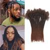 QIDESHENG 10 Inch Dreadlock Extensions Synthetic Hair 30Strands 0.8 Width Handmade Dreads Hair Extensions Reggae Braids Locs Synthetic Hippie Single Ended Dreads for Women/Men/Kids (1B/30, 10inch)