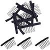 jeufun 12 pettini per parrucca, 7 denti, clip per parrucca, strumenti da donna, in metallo nero, a forma di U, pettine per capelli, pettine a rete, clip in acciaio, clip per parrucche, accessori fai da te