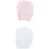 Prénatal Set di due paia di muffole bianche e rosa