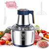 QIAKEFE Tritatutto Elettrico 500 W, 5 L, Frullatore Multifunzione Inox, Acciaio Inox 304, 5 Velocità di 6 Lame, Taglio Rapido, Base AntiderRapante, Ideale Per Carne, Verdura, Frutta, Frutta Secca (5L)