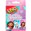 Mattel Games - UNO Junior La Casa delle Bambole di Gabby, versione ispirata alla serie DreamWorks con le carte dei personaggi più amati, tre livelli di gioco, 3+ anni, JLH17