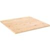 Generic Piano Tavolo 70x70x2,5 cm in Legno Massello di Pino Quadrato (6,95 kg)-Mobili