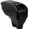ZENVI Braccioli Compatible with Citroen C3 Braccioli Mk3 2017-2023 Console Centrale Organizer Immagazzinaggio Scatola Utilizzabile Per Autisti Supporto Gomito (Stile Fibra Carbonio)