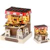Lycidae Kit fai da te in miniatura, mini case delle bambole, kit 3D in legno con LED e copertura antipolvere, artigianato fatto a mano per bambini, adolescenti, adulti, amici, compleanno, decorazione