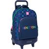 Safta Compact With Removable Trolley Benetton Damero Backpack One Size