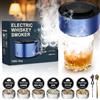 LGVOA Kit Affumicatore Elettrico per Cocktail con 6 Chips di Legno - Ricaricabile Kit Affumicatore Whisky Regalo per Uomo, Papà, Marito, Fidanzato - con Luce