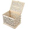 Beufee Scatola Porta Buste Matrimonio, Porta Buste Matrimonio Decorazioni Matrimonio Scatola di Carte di Nozze in Legno Scatola per Biglietti di Nozze Con Serratura