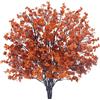 Fairblo 6 Pezzi fiori artificiali di Gypsophila Arancione Fiori Finti Autunnali in Seta per Decorazioni D'interni, Composizioni Floreali, Bouquet da Sposa e Decorazioni Rustiche