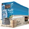 LEONARDO Finest Selection Trota ed erba gatta per gatti 16 x 85 g
