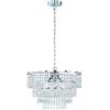 Trio Sospensione Orient Tonda con Strass Colore Cromo 40 E14