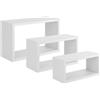 SET 3 CUBI ARREDO TRITTICO BIANCO