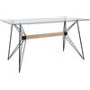 Bizzotto Tavolo da Interno mod. Primary cm 160x80 Struttura in Acciaio - Piano in Vetro