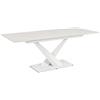 Bizzotto Tavolo Allungabile in Gres Effetto Marmo Bianco cm.160-200 h.75