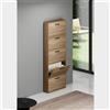 Scarpiera Serena 5 Ante Noce Dimensione cm 65x15x180