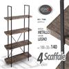 Gicos SCAFFALE 4RIPIANI IN LEGNO CM.100X33X140