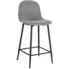 Bizzotto Sgabello Bar da Interno Irelia colore Grigio e Grigio Scuro Altezza 92 cm