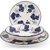 HH Lifestyle Servizio di Piatti da Tavola 18 Pezzi in Stoneware Nordic Provence