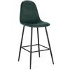 Bizzotto Sgabello Bar New Irelia colore Nero e Verde Scuro