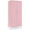 Bizzotto Armadio Cambridge 2 Ante cm.50x80 h.185 colore Rosa Pastello