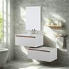 Feridras Mobile Bagno Sospeso Bianco Frassinato Dimensione 80 cm