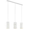 Eglo Sospensione Ronsecco 3 Luci 60W E27 Acciaio colore Bianco