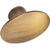 furnipart Pomello ovale per mobili, 50 x 36 mm, ideale come pomello per cassetti, in ottone pressofuso spazzolato
