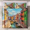 ENFETE Copripiumino 160x200 Venezia Stampa 3D Set Copripiumino Città Morbido Microfibra Biancheria da Letto Barca, Copripiumone con 2 Federe con Cerniera