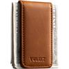 VULKIT Fermasoldi Magnetico Sottile Porta Biglietti da Visita in Pelle Porta Banconote Forte Magnete può Contenere 15 Banconote Piegate