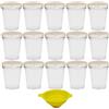 Viva Haushaltswaren mikken Marmeladenglas Barattoli per Conserve, Coperchio Argento, 15 x 80 ml, 10 unità