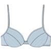 Triumph - Reggiseno Push-up da Donna Aura Spotlight T Whu - con Ferretto, Dettaglio Fiocco, vestibilità Perfetta, Argento/Blu, 5C