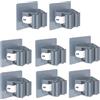 3-H Porta Scope Parete 8 Pezzi, Portascope da Muro Appendibile Adesivo Appendi Scope a Muro Ganci Senza Perforazione Impermeabile e Antiscivolo Supporta 5KG per Cucina,Bagno,Garage,Giardino(Grigio)