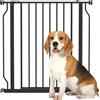 PawHut Cancelletto per Cani Estensibile e Regolabile per Scale e Porte, in Acciaio e ABS, 75-85x76 cm, Nero | Aosom Italy