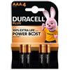 Duracell Pila Mini Stilo Aaa - Plus Powerboost - Mn2400 - Blister 4 Pezzi - Duracell - Du0203