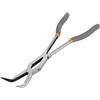 Navaris Pinze Lunghe a Doppio Snodo - Pinze a Becco Lungo - 1x Pinza Lunga con Punta Piegata a 45 Gradi - Becchi Lunghi per Officina - Strumenti per Bricolage e Fai da te
